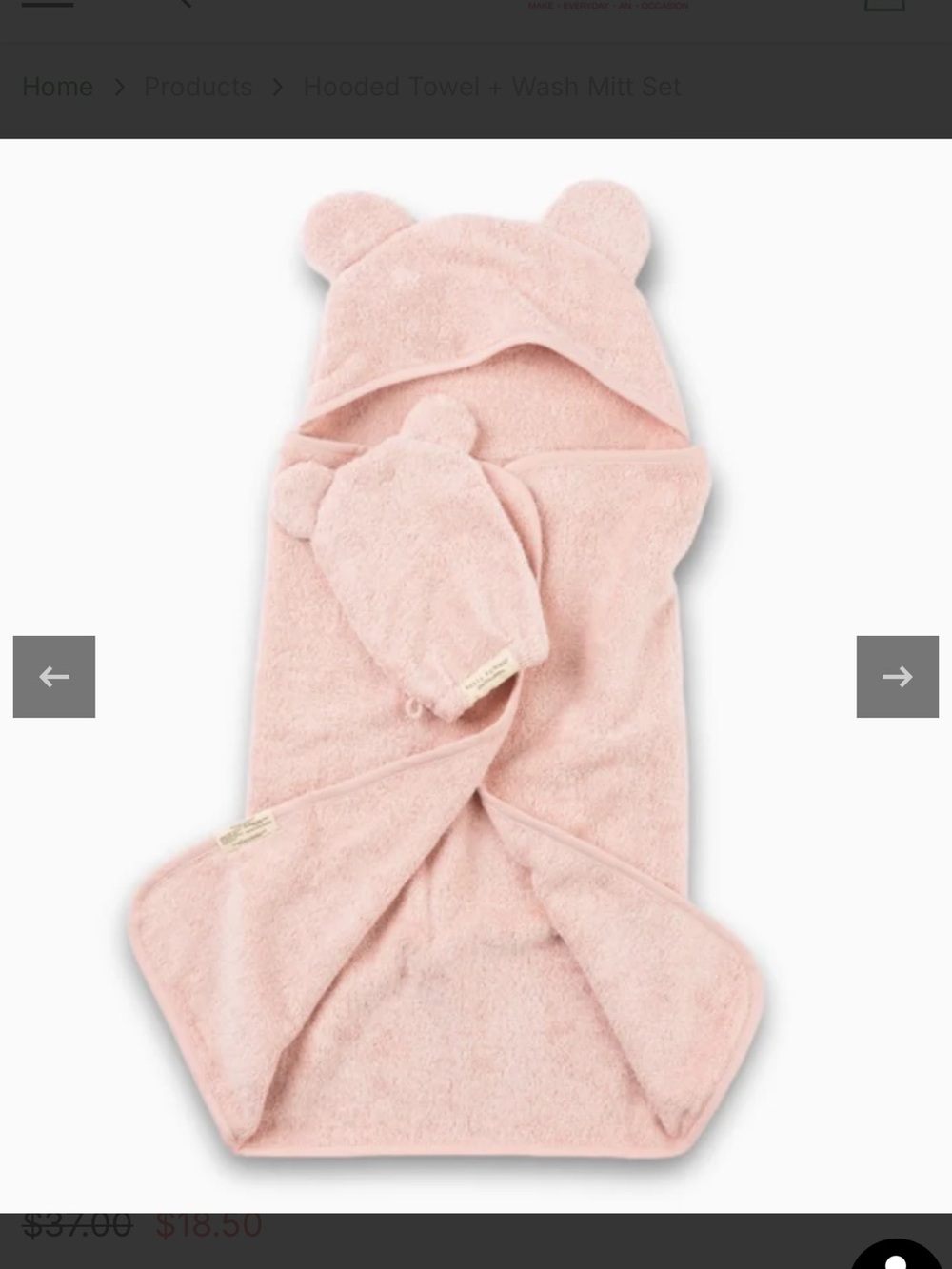 Bella Tunno Hooded Towel & Wash Mitt Set - Pink & Purple